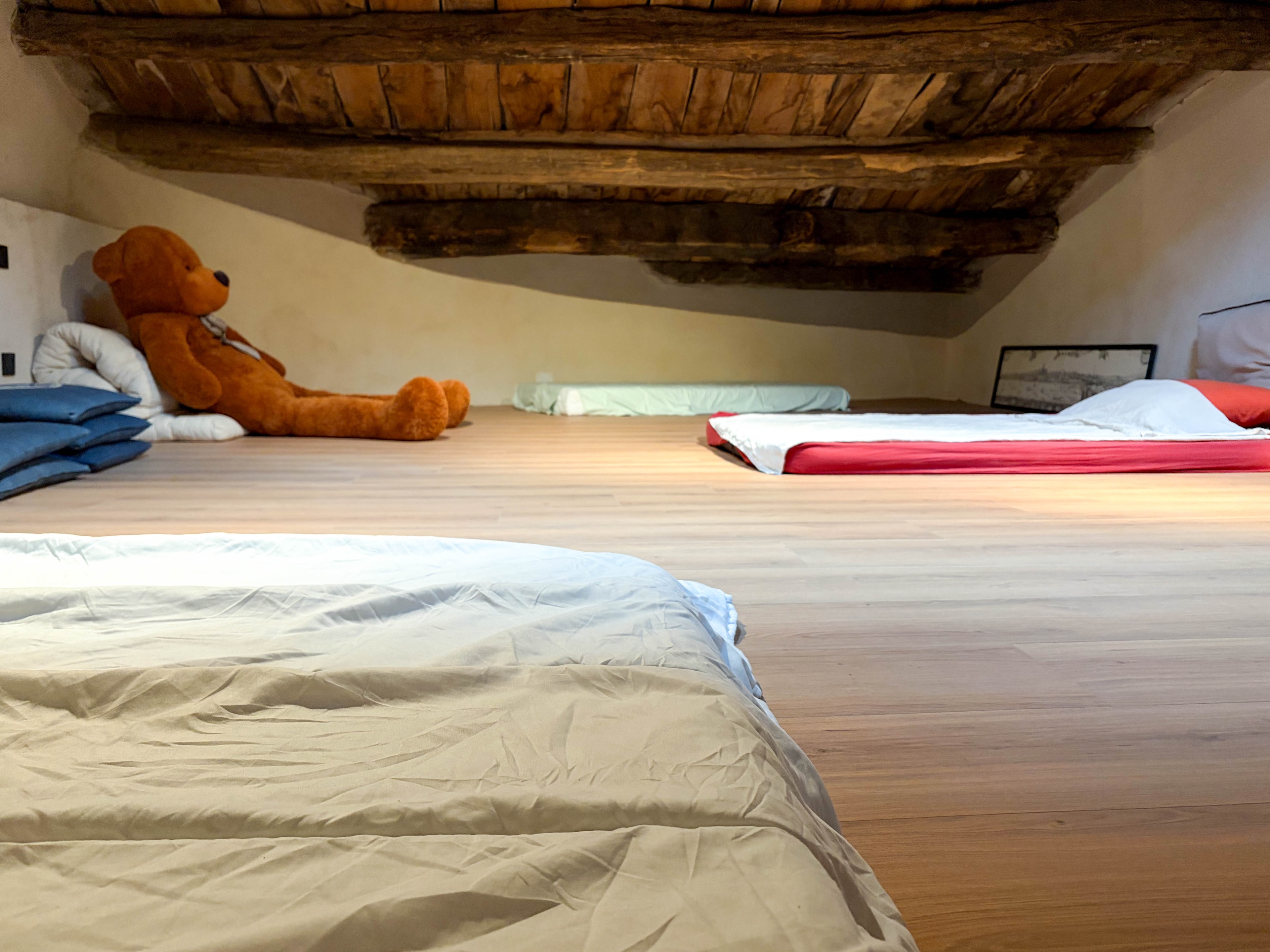 Funky Barn Loft ideal for inflatable matrasses, futons and giant cuddly bears